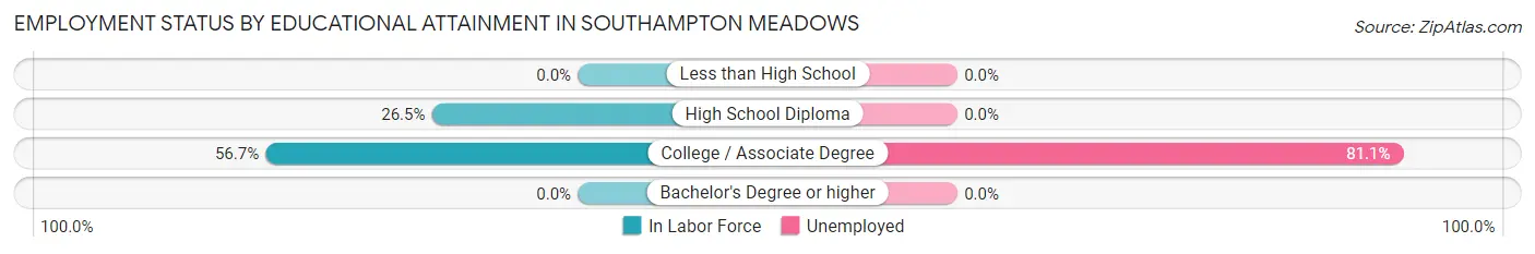 Employment Status by Educational Attainment in Southampton Meadows
