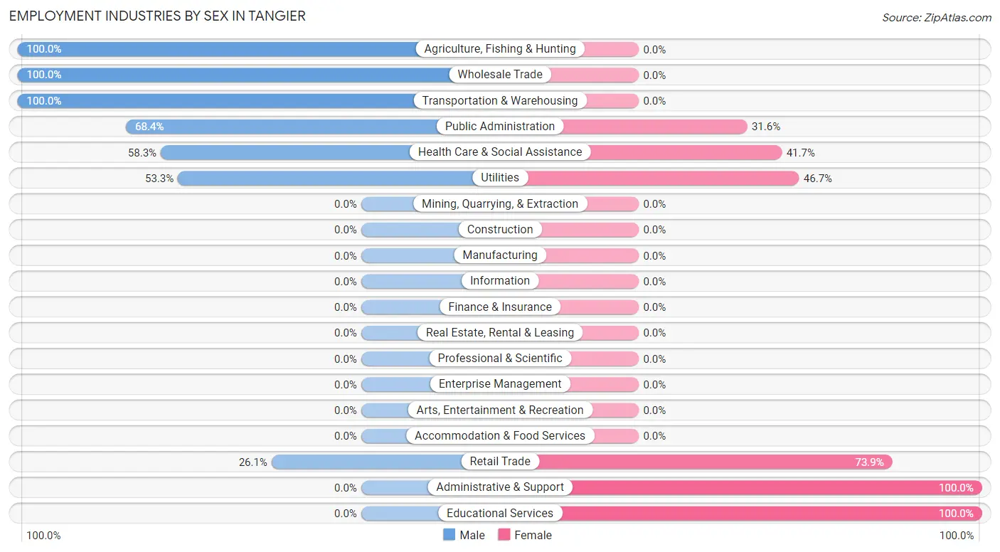 Employment Industries by Sex in Tangier