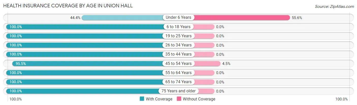Health Insurance Coverage by Age in Union Hall