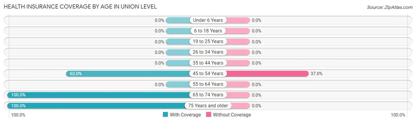 Health Insurance Coverage by Age in Union Level