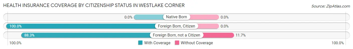 Health Insurance Coverage by Citizenship Status in Westlake Corner