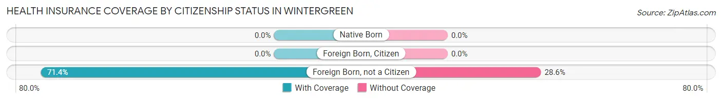 Health Insurance Coverage by Citizenship Status in Wintergreen