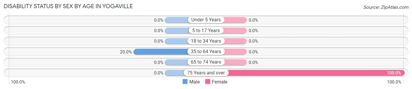 Disability Status by Sex by Age in Yogaville