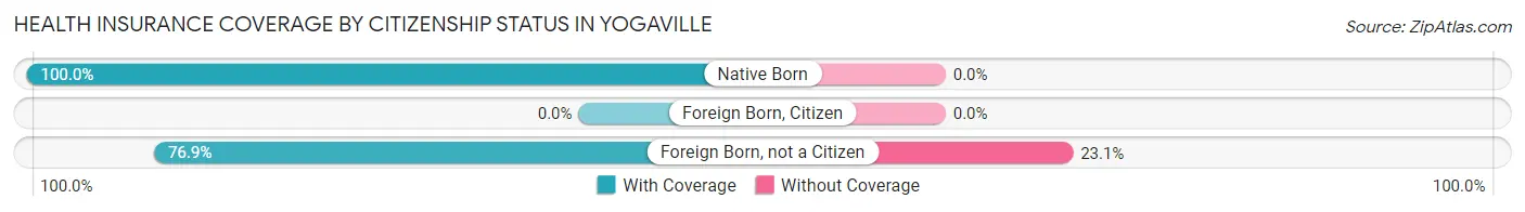 Health Insurance Coverage by Citizenship Status in Yogaville