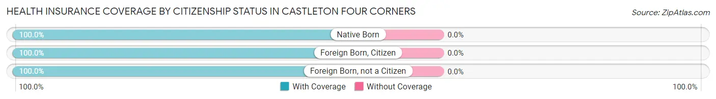 Health Insurance Coverage by Citizenship Status in Castleton Four Corners