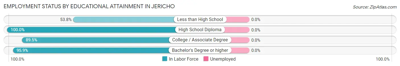 Employment Status by Educational Attainment in Jericho