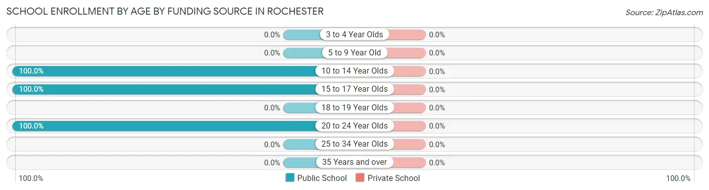 School Enrollment by Age by Funding Source in Rochester