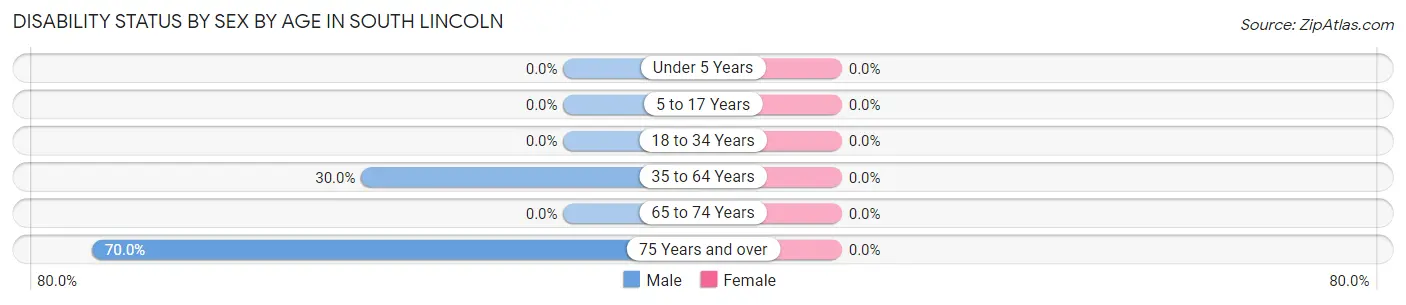 Disability Status by Sex by Age in South Lincoln