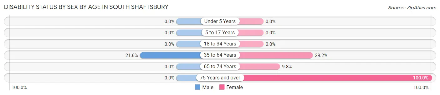 Disability Status by Sex by Age in South Shaftsbury