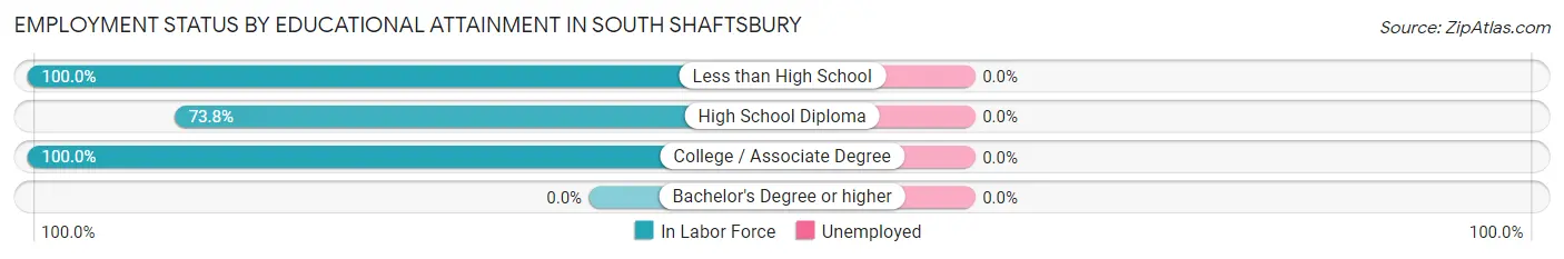 Employment Status by Educational Attainment in South Shaftsbury