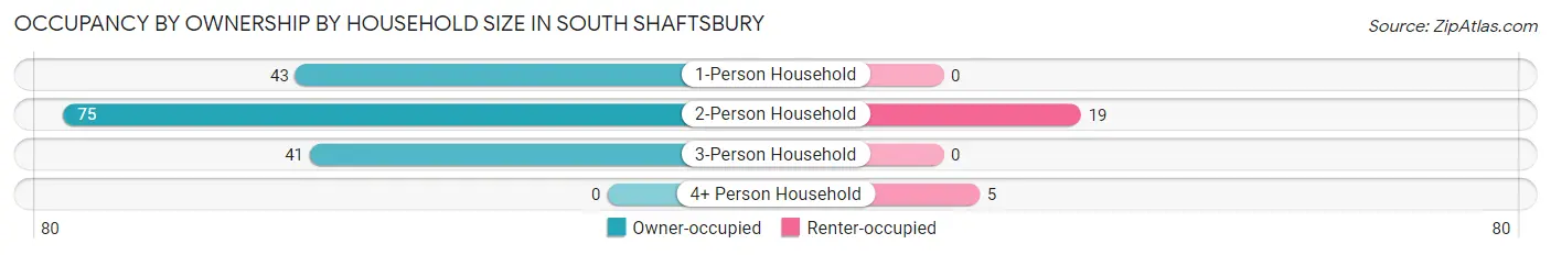 Occupancy by Ownership by Household Size in South Shaftsbury