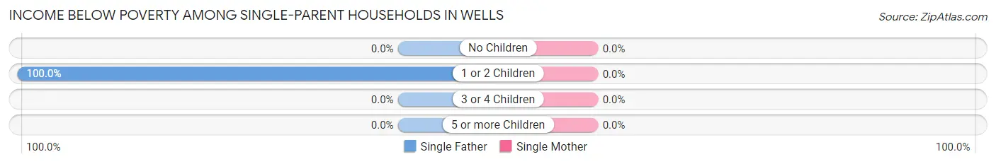 Income Below Poverty Among Single-Parent Households in Wells