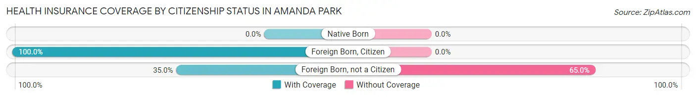 Health Insurance Coverage by Citizenship Status in Amanda Park