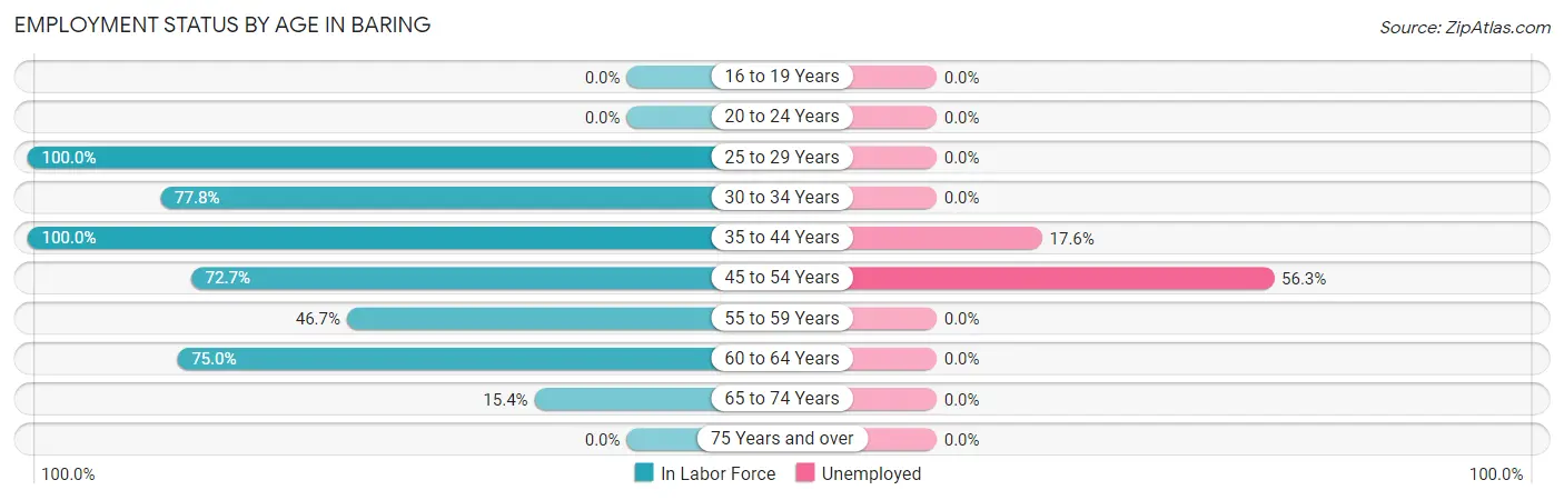 Employment Status by Age in Baring