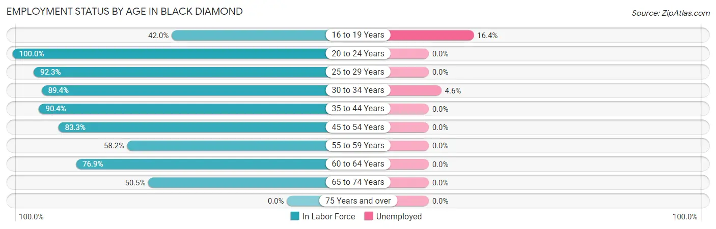 Employment Status by Age in Black Diamond