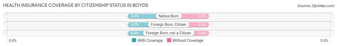 Health Insurance Coverage by Citizenship Status in Boyds