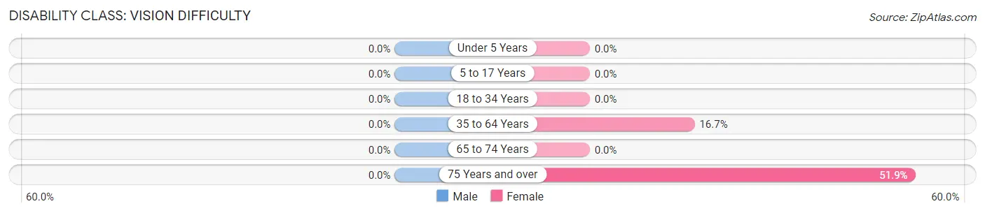 Disability in Brady: <span>Vision Difficulty</span>