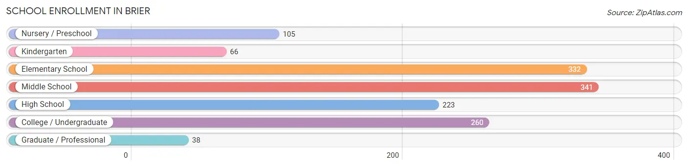 School Enrollment in Brier