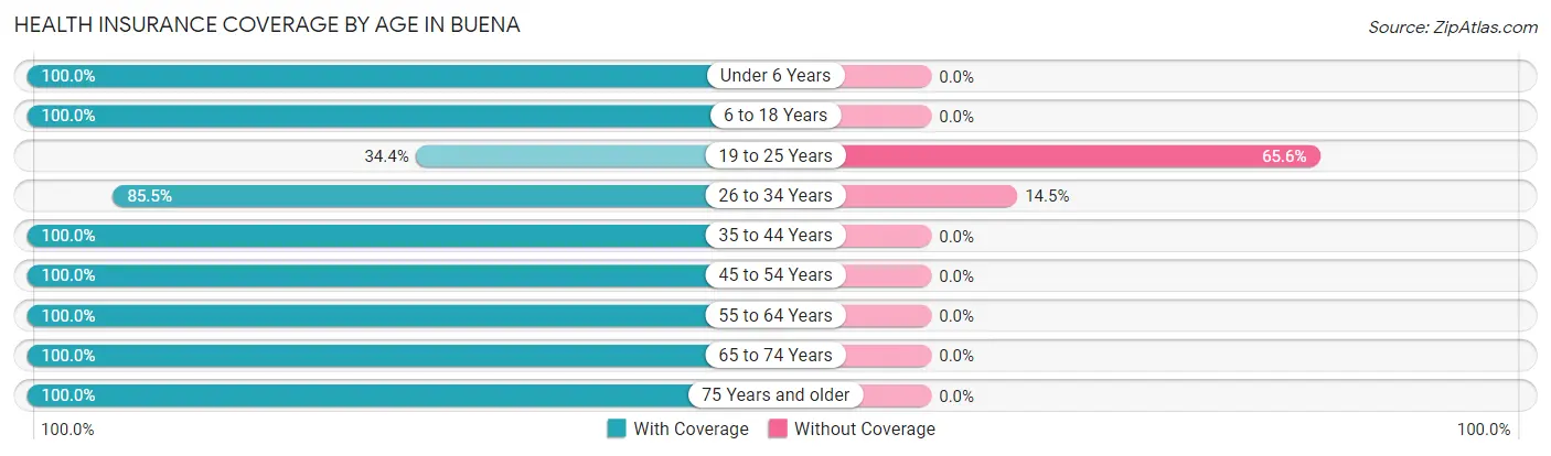 Health Insurance Coverage by Age in Buena