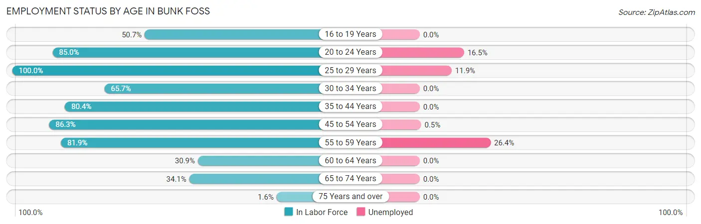Employment Status by Age in Bunk Foss