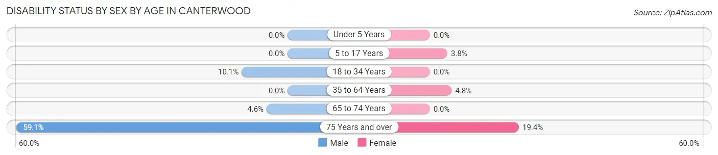 Disability Status by Sex by Age in Canterwood