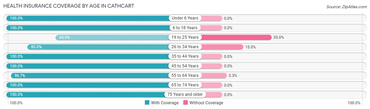Health Insurance Coverage by Age in Cathcart