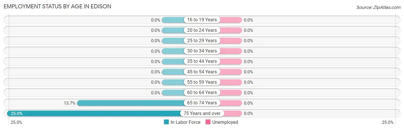 Employment Status by Age in Edison