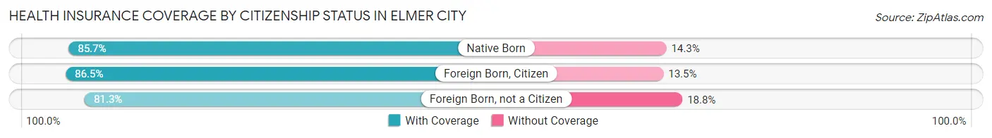 Health Insurance Coverage by Citizenship Status in Elmer City