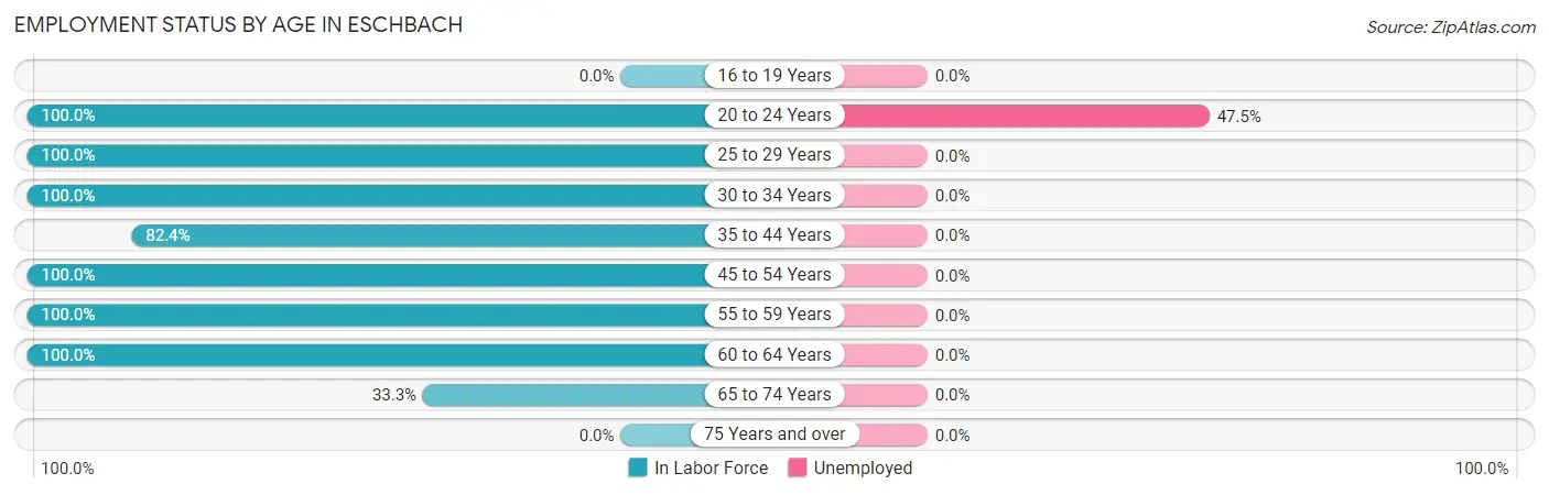 Employment Status by Age in Eschbach