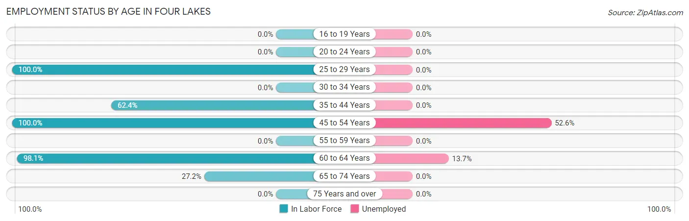 Employment Status by Age in Four Lakes