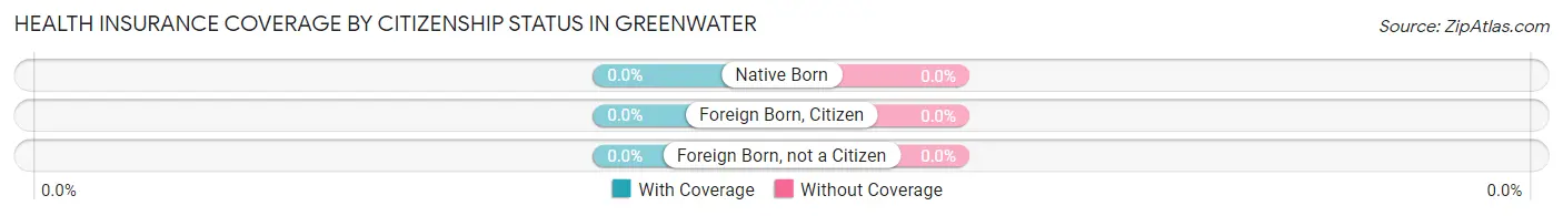 Health Insurance Coverage by Citizenship Status in Greenwater
