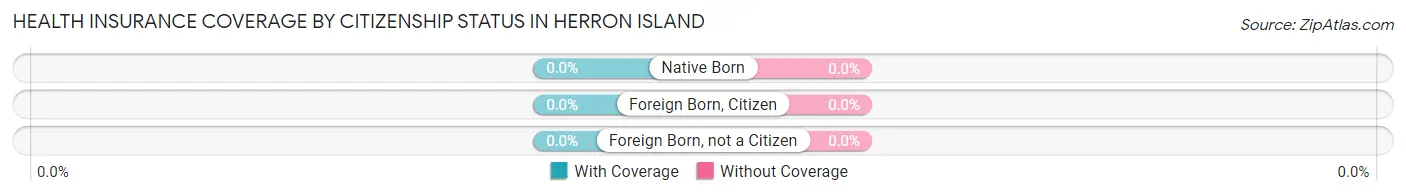 Health Insurance Coverage by Citizenship Status in Herron Island