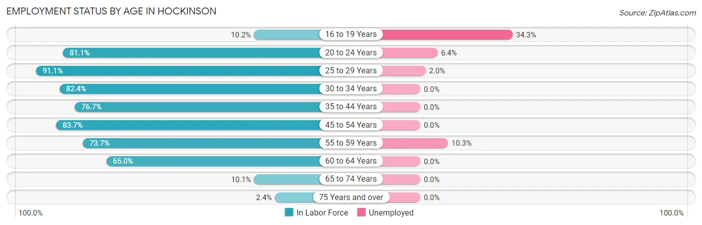 Employment Status by Age in Hockinson