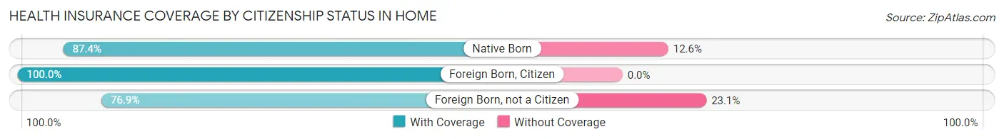 Health Insurance Coverage by Citizenship Status in Home