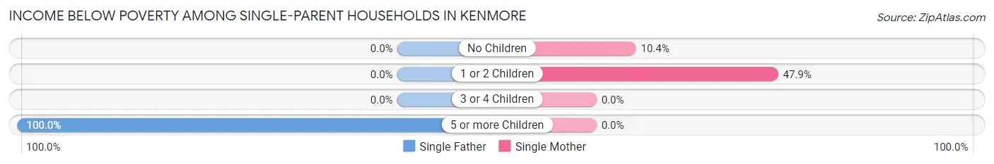 Income Below Poverty Among Single-Parent Households in Kenmore