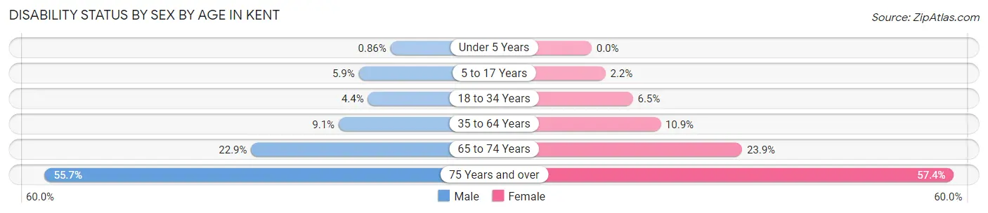 Disability Status by Sex by Age in Kent
