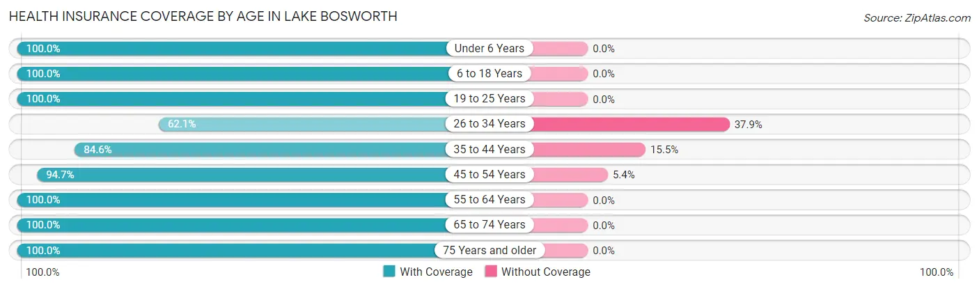 Health Insurance Coverage by Age in Lake Bosworth