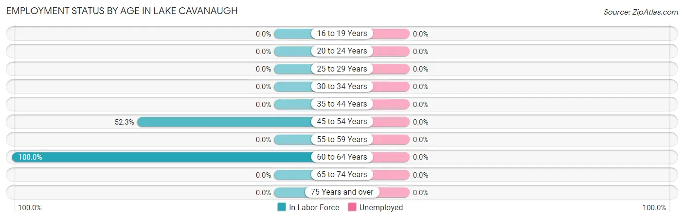 Employment Status by Age in Lake Cavanaugh