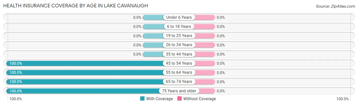 Health Insurance Coverage by Age in Lake Cavanaugh