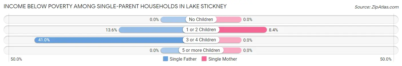 Income Below Poverty Among Single-Parent Households in Lake Stickney