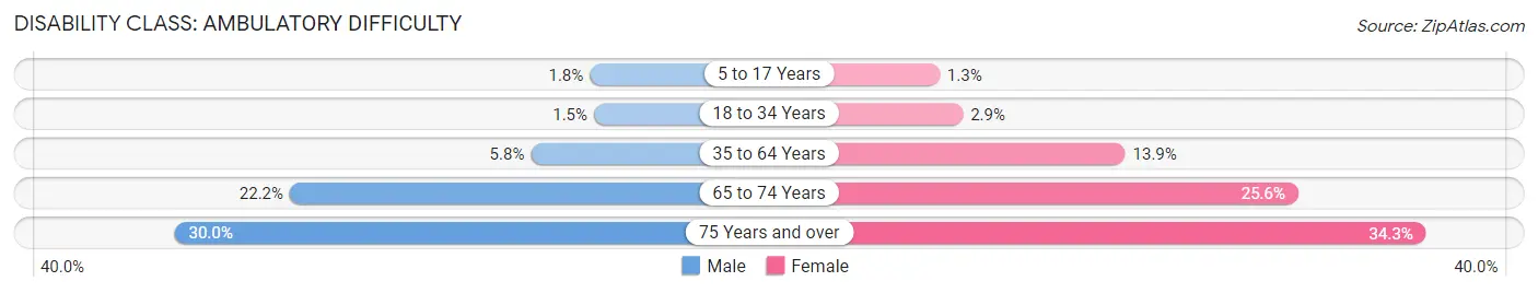 Disability in Lakewood: <span>Ambulatory Difficulty</span>