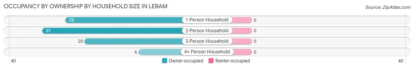 Occupancy by Ownership by Household Size in Lebam