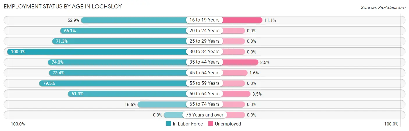Employment Status by Age in Lochsloy