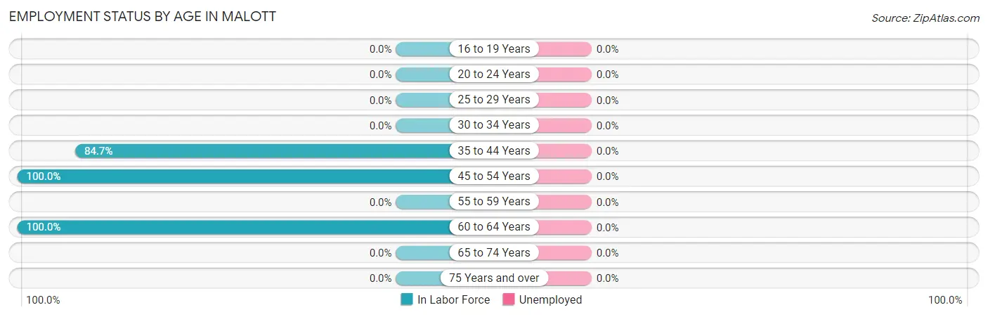 Employment Status by Age in Malott