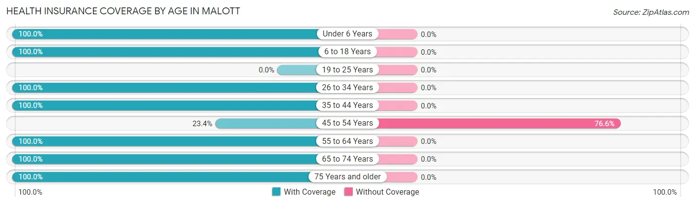 Health Insurance Coverage by Age in Malott