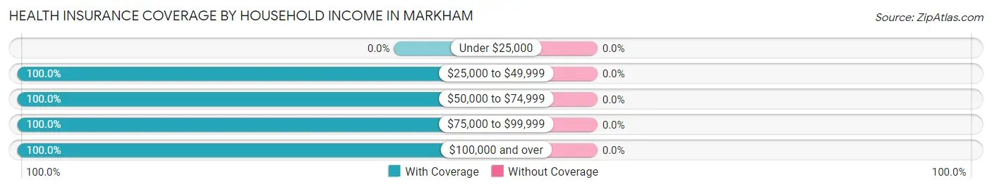 Health Insurance Coverage by Household Income in Markham
