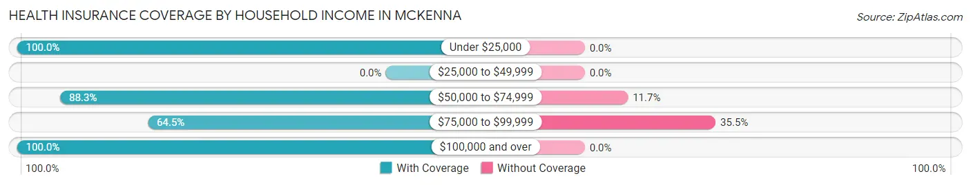Health Insurance Coverage by Household Income in Mckenna