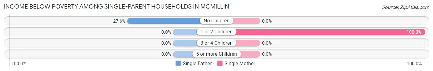 Income Below Poverty Among Single-Parent Households in McMillin
