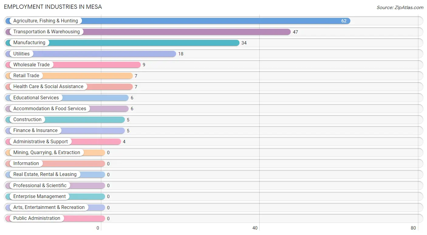 Employment Industries in Mesa