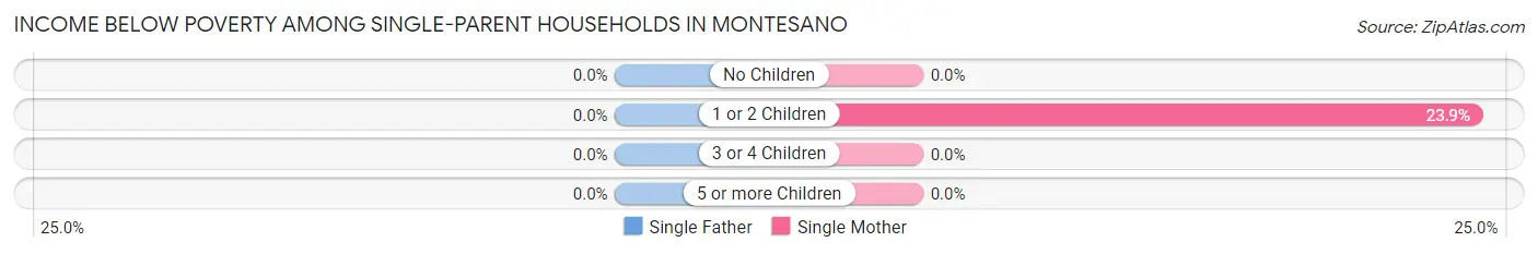 Income Below Poverty Among Single-Parent Households in Montesano